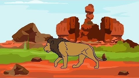 lion walk 2d animation | lion walking cycle steps |
