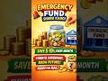 Emergency Fund Kaise Shuru Kare? 💰 5-10% Rule! #shorts