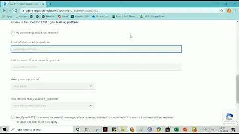 Open P-Tech self registration process