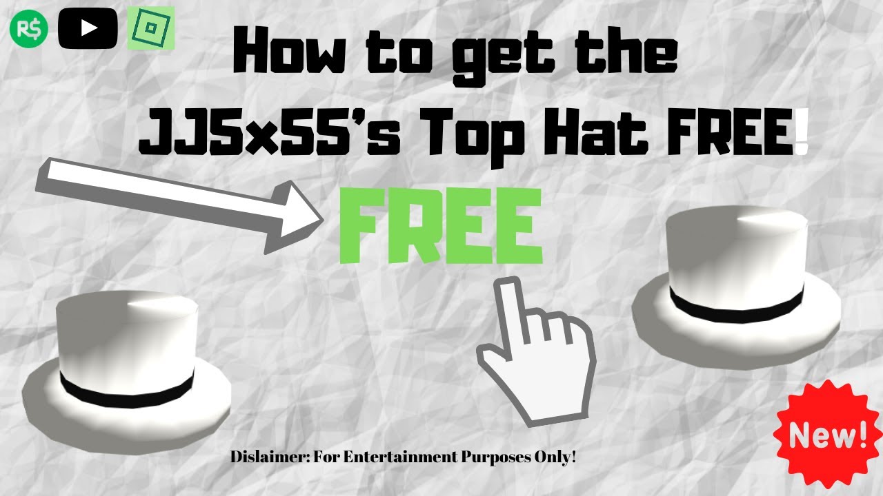 How To Get Jj5x5 S White Top Hat For Free In Roblox Youtube - jx5 top hat roblox