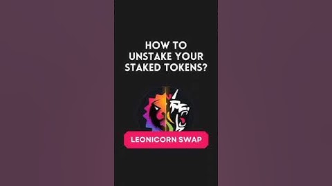 How to unstake your staked tokens?