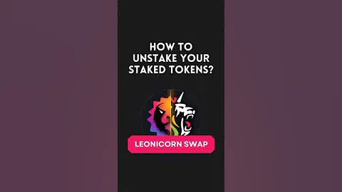 How to unstake your staked tokens?