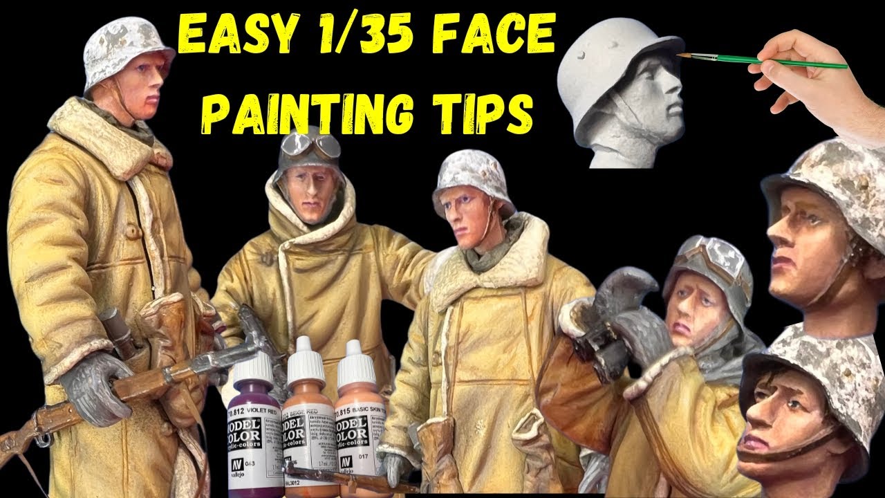 1/35 Figure Face Painting Tutorial for Easy Realistic Miniatures I Dragon German Infantry WW2