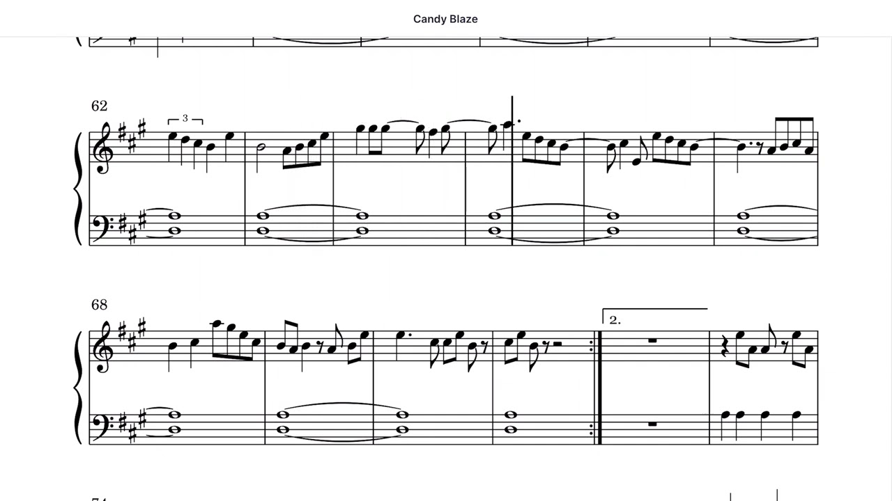 Candy Blaze 「仮面ライダーガヴ お菓子の家の侵略者」主題歌  (arr.by Rie)ピアノ初級楽譜