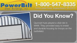 Quonset Hut For Sale in Alabama Call 1-800-547-8335