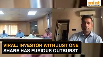 ‘He Owns Only 1 Share…’, Furious Shareholder Meltdown Over Company’s Performance Goes Viral | Watch