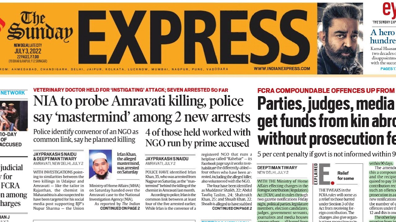 3rd July, 2022 || The Indian Express Newspaper Analysis || Today's ...