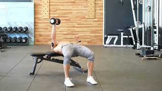 Single Arm Glute Bridge Dumbbell Bench Press