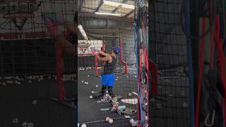 Hitting techniques batting practice!! #viral #baseball #brucebolt #youtubeshorts #maxclark #batflip