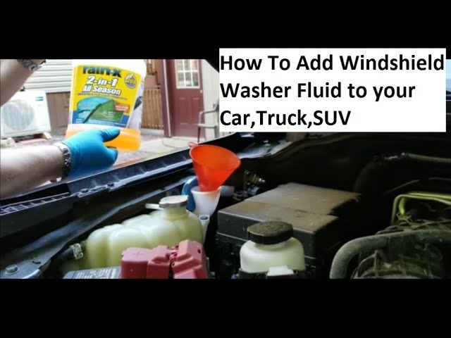 How to Add Windshield Washer Fluid to Your Vehicle