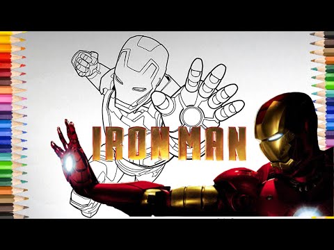 HOMEM DE FERRO | Pintando desenho do Homem de Ferro MARVEL VINGADORES