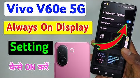 Vivo v60e 5g always on display setting/how to enable always on display in vivo v60e 5g //