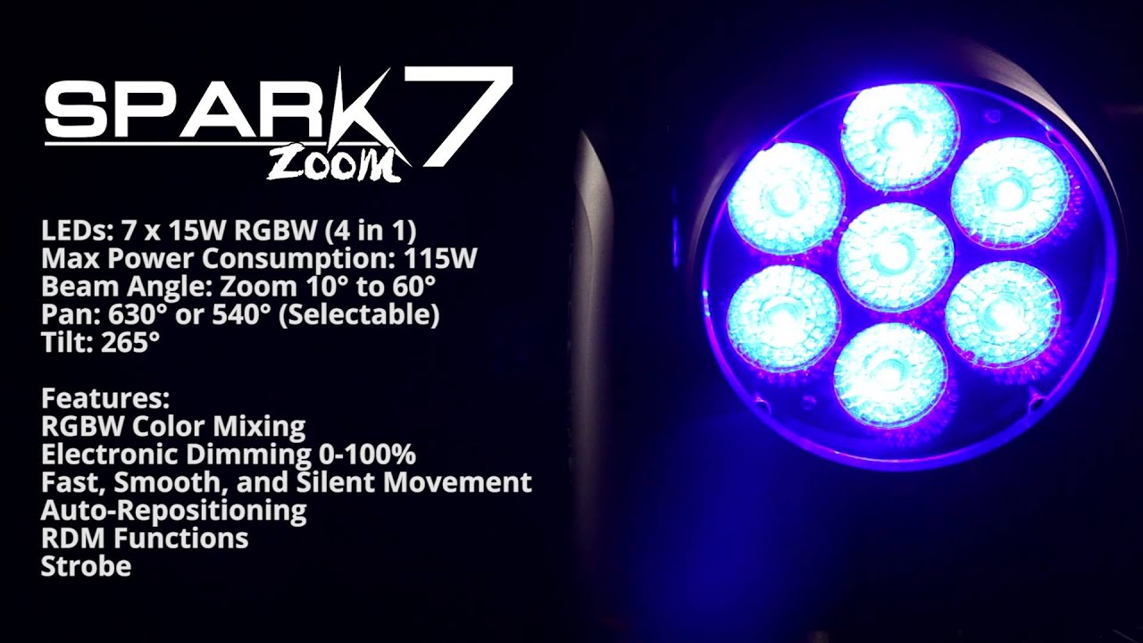 Spark 7 Zoom™ 7 x 15W Zoomable LED Moving Head | OmniSistem