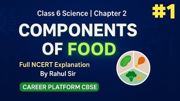 🧠 Class 6 Science Chapter 2 | Components of Food | NCERT Full Explanation by Rahul Sir