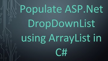 Populate ASP.Net DropDownList using ArrayList in C#