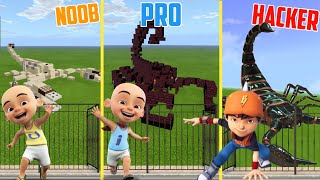 Minecraft Noob vs Pro vs Hacker : Boboiboy dan Upin Ipin Membuat Kandang Kalajengking Raksasa