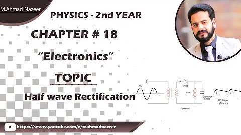 Ch#18 Half wave Rectification Fsc Part 2 Physics @MAhmad Nazeer #bysirmahmadnazeer