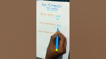 Sum of consecutive even Numbers #mathstricks