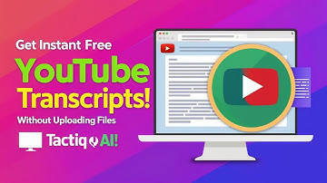 Get YouTube Transcripts Instantly with Tactiq AI