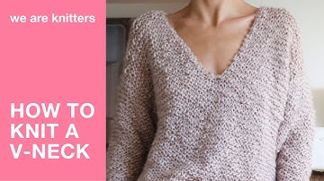 How to knit a V-neck collar (part 2/2) | WAK