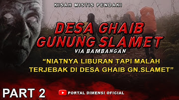 NIAT LIBURAN ❗ TAPI MALAH TERJEBAK DI DESA GHAIB GN.SLAMET (PART 2) || CERITA MISTIS PENDAKI GUNUNG