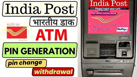 Post office ATM Debit Card Pin Generation process| Unboxing | Money withdrawal