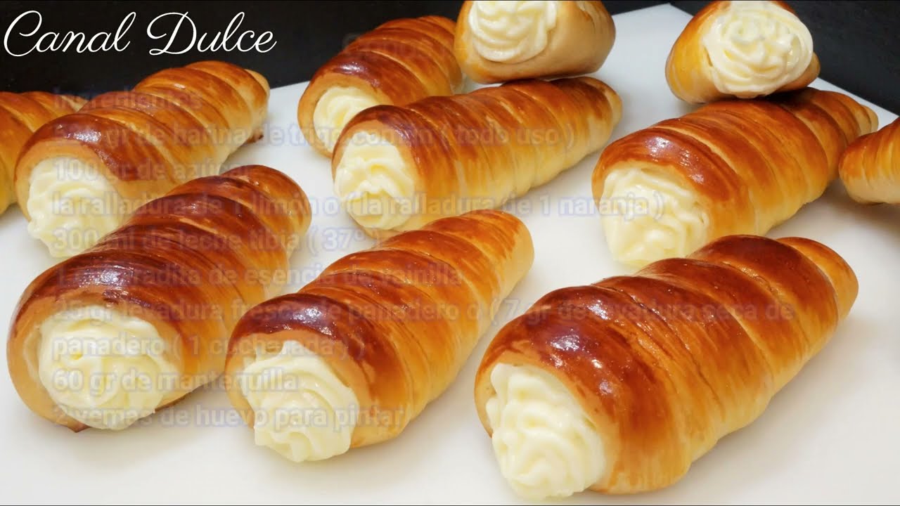 CONOS RELLENOS DE CREMA PASTELERA