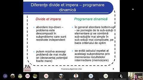 Proiectarea Algoritmilor - Curs 3 seria CC - Programare Dinamica