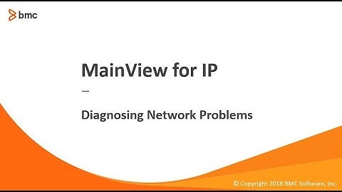 MainView for IP - Diagnosing Network Problems