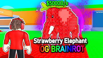 Stealing New OG STRAWBERRY ELEPHANT BRAINROT in Steal a Brainrot (Roblox)