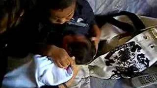 Jerome Trying To Breastfeed His Baby Sister
