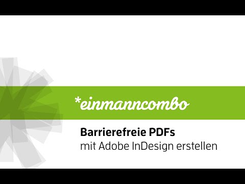 Barrierefreie PDFs mit Adobe InDesign erstellen