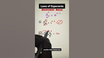 Laws of Exponents - Quotient Rule #mathteachergon #algebra #short #exponents