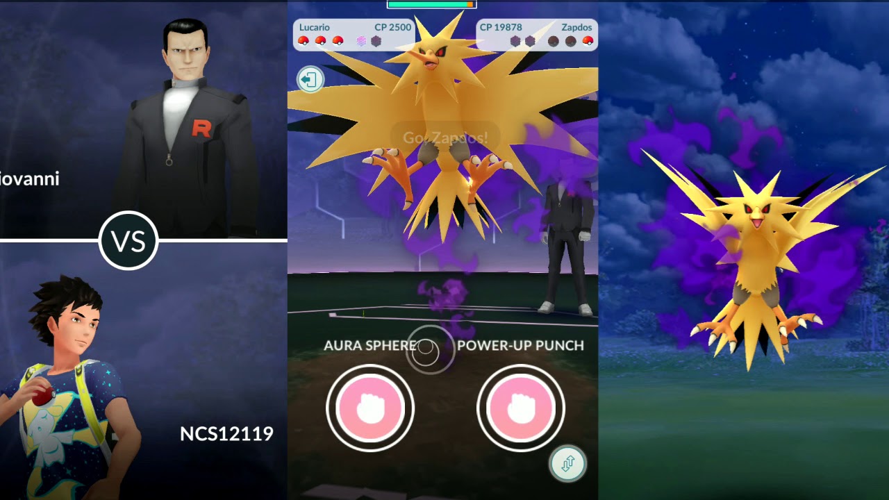 Pokémon GO terá batalha com Giovanni e Shadow Zapdos