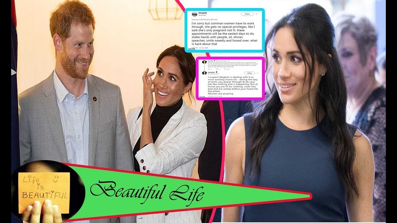 newspaper mockup Meghan was ridiculed pretending to be pregnant for didn't have to work on royal tour with Harry