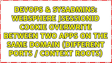 Websphere JSESSIONID cookie overwrite between two apps on the same domain (different ports /...