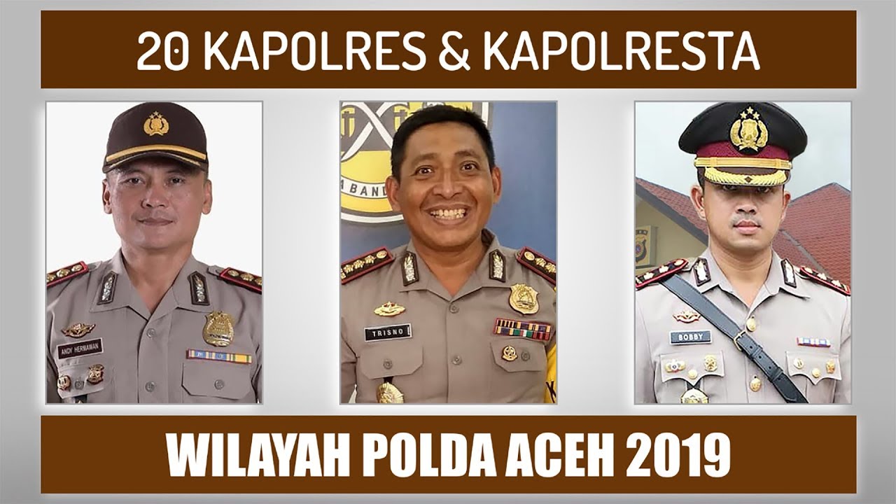 20 Kapolresta dan Kapolres di Wilayah POLDA ACEH 2019