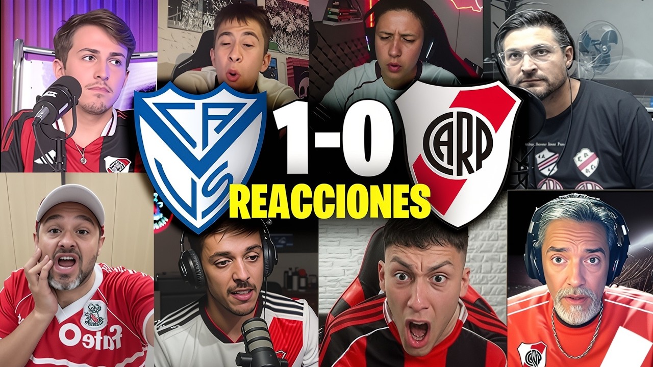 REACCIONES DE HINCHAS DE RIVER TRAS VÉLEZ 1-0 RIVER PLATE 😭🔥