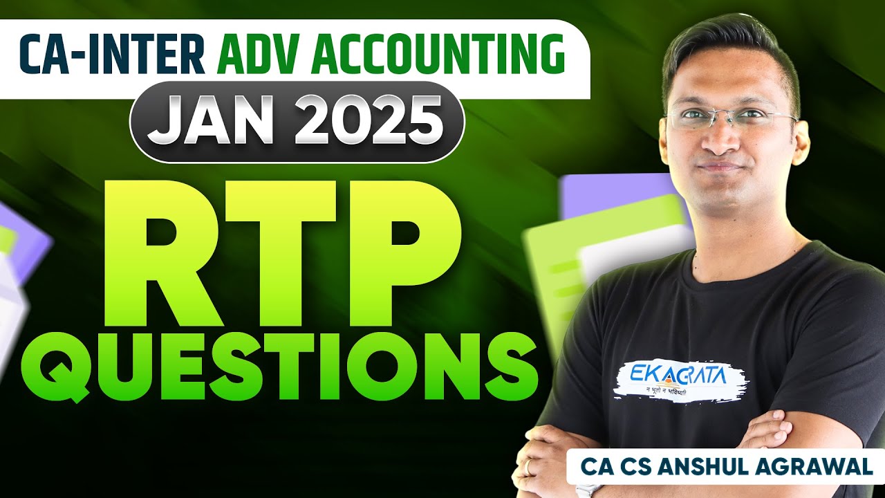 CA Inter Advanced Accounting RTP Jan 25 | CA Inter Revision Test Paper ...