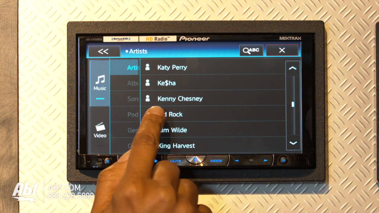 Double-DIN Multimedia Receiver w/ Bluetooth and HD Radio AVHX8500BHS : Pioneer at Abt - YouTube