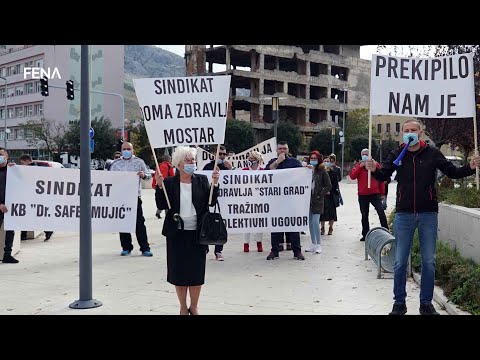 Sindikati radnika zaposlenih u zdravstvu HNK održali štrajk upozorenja