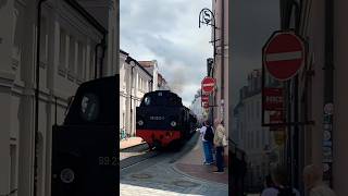 Steam Train Driving Through Narrow Road #Germany #Train #Vintage #Shorts