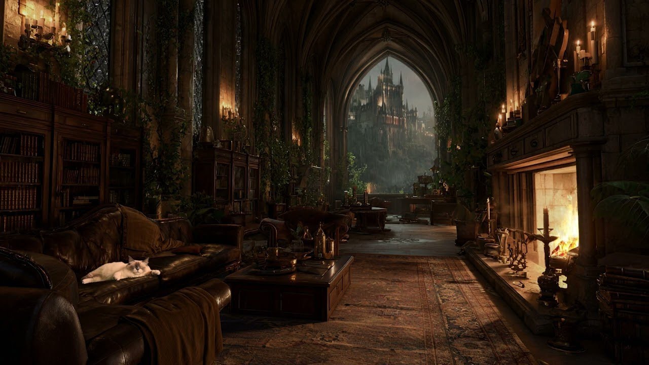 Medieval Castle Ambience – Rain, Thunder & Relaxing Sounds for Deep Sleep & Focus