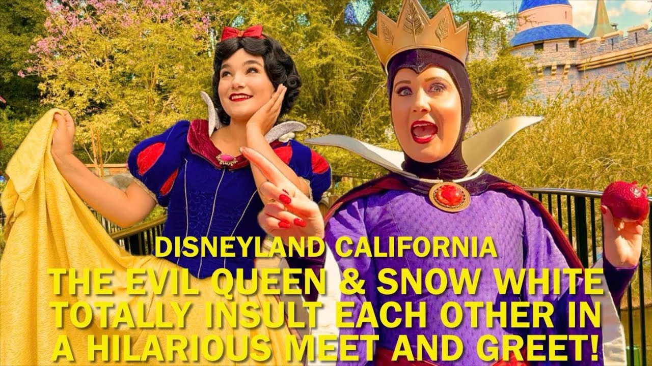 Snow White & the Evil Queen INSULT Each Other in A Hilarious Meet and Greet at Disneyland! #disney