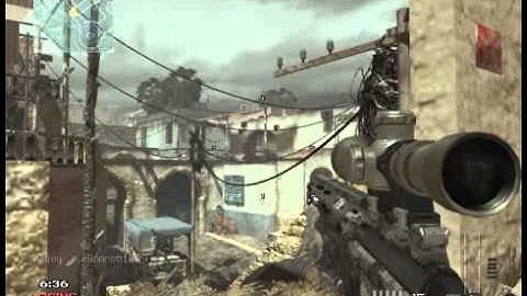 MW3 awesome double tap across map no scope