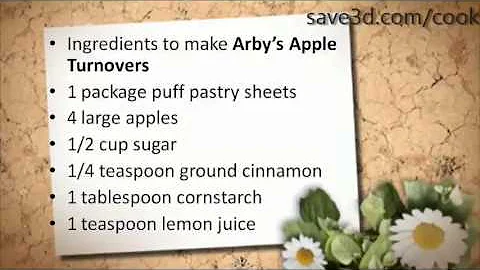 Secret Recipe - How to make Arby's Apple Turnovers (Copycat Recipes)