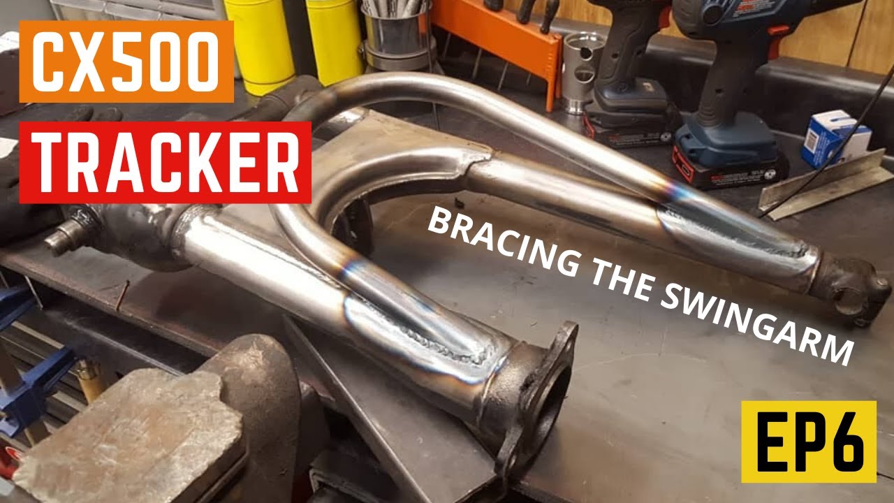 CX500 BUILD Bracing the Swingarm EP6 YouTube