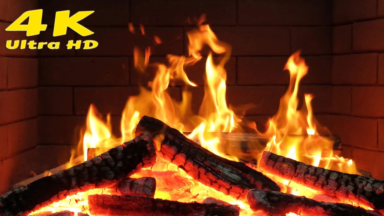 🔥 Peaceful winter fireplace ambience 4K. Relaxing fireplace outdoors. Fireplace video for relaxatio