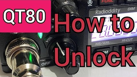 Unlocking the new QT80 from Radioddity