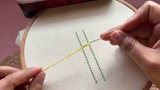 simple hand embroidery designs|border design|hand embroidery stitches for Beginners